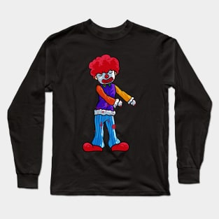 Dabbing  Flossing Clown Scary Trick-or-Treat Kids Long Sleeve T-Shirt